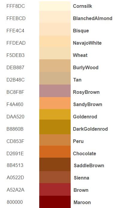 css color codes for white