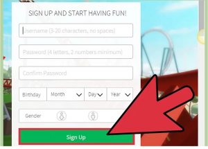 Roblox Sign Up Homepage