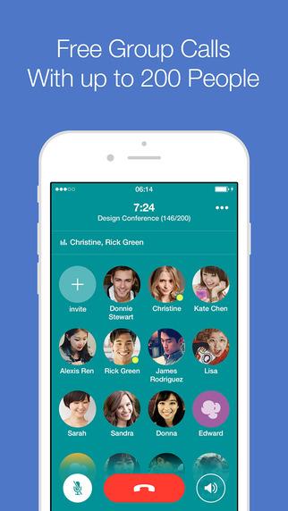 Line Messaging App offers Group voice calls for up to 200 people